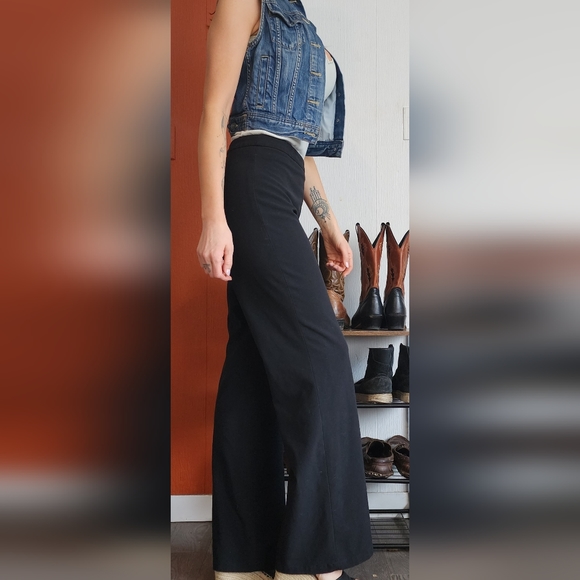 Wide Leg Dressy Black Pants - Picture 2 of 5